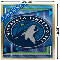 Минесота Тимбервулфс-Лого Ѕид Постер, 22.375 34