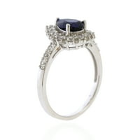 Jayеј срце дизајнира стерлинг сребро создаден сафир и создаде бел сафир прстен