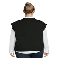 Traи женски плус џемпер за џемпер со големина, плус големина
