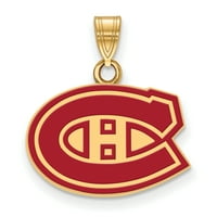 Стерлинг сребро злато позлатено NHL Logoart Montreal Canadiens SM емајл приврзок