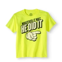 Момци, тој го направи тоа хумор со кратки ракави графичка маица, безбедносна зелена