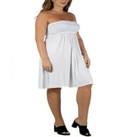 24Севечна облека за удобност плус големина на коленото должина на коленото без ремен мини фустан