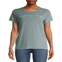 Греј од Грејсон Социјална женска трендовски графичка маица со краток ракав
