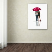Трговска марка ликовна уметност „Двојка под чадор I“ платно уметност од студиото МекНил