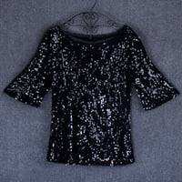 Мода Жените Светки Искра Коктел Партија Повик Врвот Блуза Култура Блузи Кошула