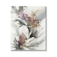 Апстрактни цвеќиња на таппел индустрии, бели ливчиња, природа дизајн галерија за сликање завиткано платно печатење wallидна