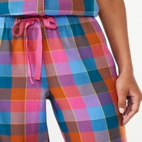 Womenенски ткаени панталони за пижами, големини на пижами, големини на 3x