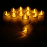 Гечер Свеќи Без Пламен На Полнење Запалат Реални Топли Жолти Безжични Столбови Свеќи Електрична Свеќа Светлина Со Треперење
