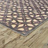 Современ цветен килим во Сагио, крем темно сива, 7ft-6in 10ft-6in inreag