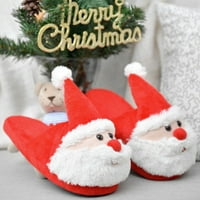 Папучи Од Дедо Мраз Кадифени Топли Влечки Чевли Што Не Се лизгаат Божиќен Подарок За Возрасни и Деца - Големина 23-24