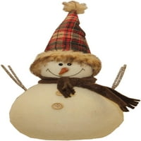 10,75 Снежен човек со црвена и црна карирана капа за Божиќни таблети