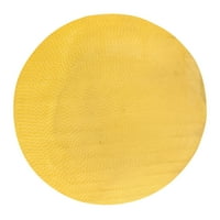 Подобри Трендови Сончање Внатрешен Надворешен Полипропилен 96 Круг Плетенка Килим, внатрешна употреба, За Возрасни - Жолта