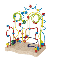 Hape смешно лице деца дрвени мониста жица лавиринт едукативна активност сет на играчки