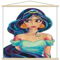 Дизни Принцеза - Јасмин - Стилизиран Ѕид Постер Со Дрвена Магнетна Рамка, 22.375 34