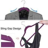 Виолетова облека што не се лизга со тешка облека закачалки за заштеда на облека за заштеда на облека