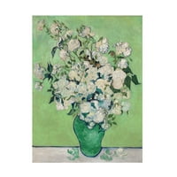 Ван Гог „Рози зелена вазна“ платно уметност