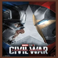 Марвел-Капетан Америка: Граѓанска Војна - Фејсоф Еден Лист Ѕид Постер, 22.375 34
