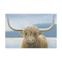 Трговска марка ликовна уметност „Хајленд крава“ платно уметност од Jamesејмс Виенс