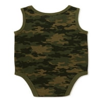 Bodysuit без ракави без ракави за бебиња, 0 3М-24м