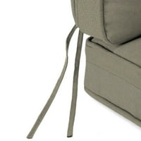 Јордан Производство на Sunbrella 45 22 Canvas taupe цврсто правоаголен стол на отворено длабоко седиште со врски и заварување