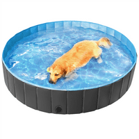 Smilemart преклопено милениче базен за миење на базен за мачки и кучиња, црна, xx-голема, 63 “