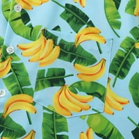 Машки Хавајски Кошули Со Копчиња Кои Не позиционираат Цветно Печатена Блуза Со Превртување Летна Плажа Краток Ракав За Мажи