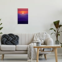 СТУПЕЛ црвено изгрејсонце планински хоризонт пејзаж фотографија wallидна плоча Необраната уметничка печатена wallидна уметност