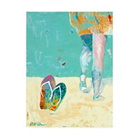 Трговска марка ликовна уметност „Флип апостолки на плажа“ платно уметност од Памела К. Пиво