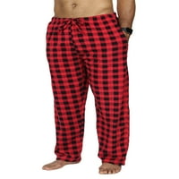 Вистински неопходни машки микрофлеценски панталони за спиење, големини S-2XL, машки пижами