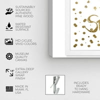 Винвуд студио типографија и цитати wallидни уметнички платно отпечатоци „секогаш сјај кон конфети златни фолија“ Цитати за убавина