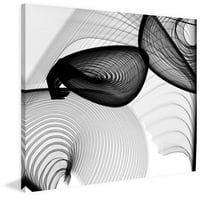 Мармонт Хил Апстрактно црно-бело 22-15- v2 Од Ирена Орлов Сликарство на печатење на платно