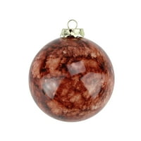 4ct мермер Сиена Браун Шетерпофристични божиќни украси од топки 3.25 “