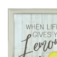 Ава Барет 16 16 Рамка со светло жолт лимон кујнски отпечатоци