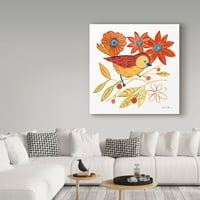 Трговска марка ликовна уметност „Портокалова птица III“ платно уметност од Фарида Заман