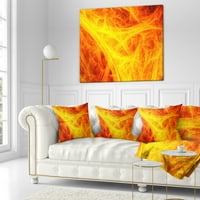 DesignArt портокалова мистична психоделична текстура - апстрактна перница за фрлање - 18x18