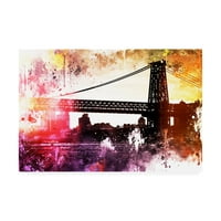 Колекција на ликовна уметност во трговска марка „Cујорк Акварела - Артвас на Менхетен мост“ од Филип Хугонард