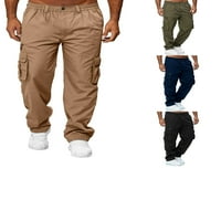Мажи Прави Панталони, Среден Струк Лабави Странични Џебови За Слабеење Обични Партиски Спортски Есенски Панталони Нова Мода