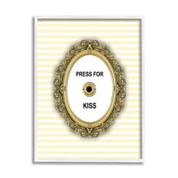 Pupleple Industries Press for Kiss Romance Graphic Art White Rramed Art Print Wall Art, Design By Martina Pavlova