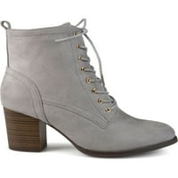 Collectionенска колекција Gournee Baylor Heelled Branny Bootie Grey Fau Suede 7. М.