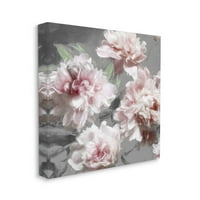 Розов каранфил Блум Аранжман за ботаничка и цветна графичка уметничка галерија завиткана од платно печатење wallидна уметност