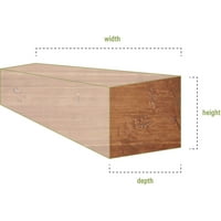 Ekena Millwork 8 H 10 D 72 W Rough Sawn Fau Wood Camply Mantel, Premium AdEd