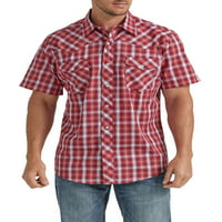 Редовно вклопување во западниот ракав за машка и голема машка машка кошула, големини S-5XL