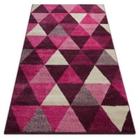 Добро ткаени мистици Алвин со модерна геометриска виолетова 7'10 9'10 Област килим