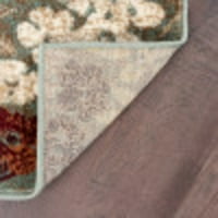 Транзициска област килим) Цветен морска храна, црвен затворен затворен сет лесен за чистење