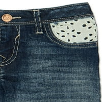 Вигос Девојки од очен џеб тексас Jeanан шорцеви, големини со 4-14