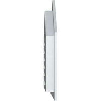 Ekena Millwork 18 W 22 H врв на врвот на теренот за проветрување: Функционален, PVC Gable Vent W 1 4 рамка за рамна трим