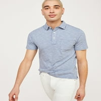 Бесплатно склопување машка маичка со кратки ракави со џеб со џеб