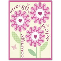 Трговска марка ликовна уметност цвеќиња од розова лента платно уметност од ennенифер Нилсон