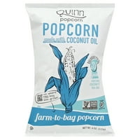 Quinn Gluten Free Popcorn, SeaSalt со кокос, оз