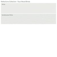 Колекција за прилагодени рефлексии, 2 Бесплатни ролетни од дрво, бели, 64 Ширина 72 Должина